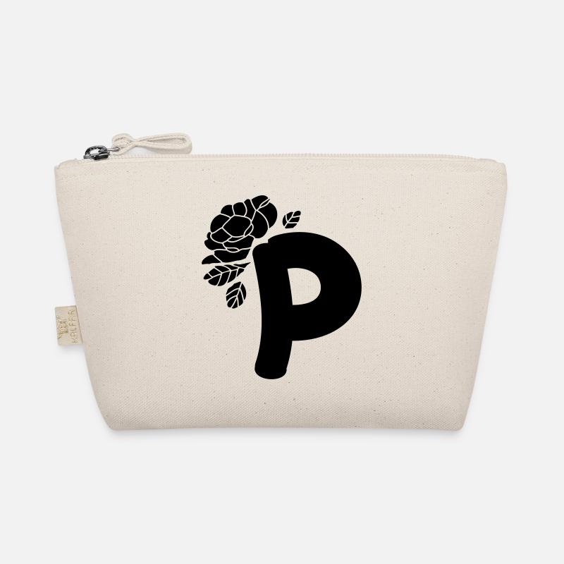 AlphabetBuchstabe P mit Blume Bio-Täschchen