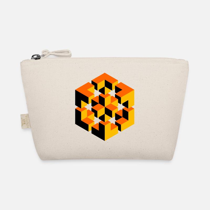 impossible figure Escher cube geometry fantasy Organic Pouch