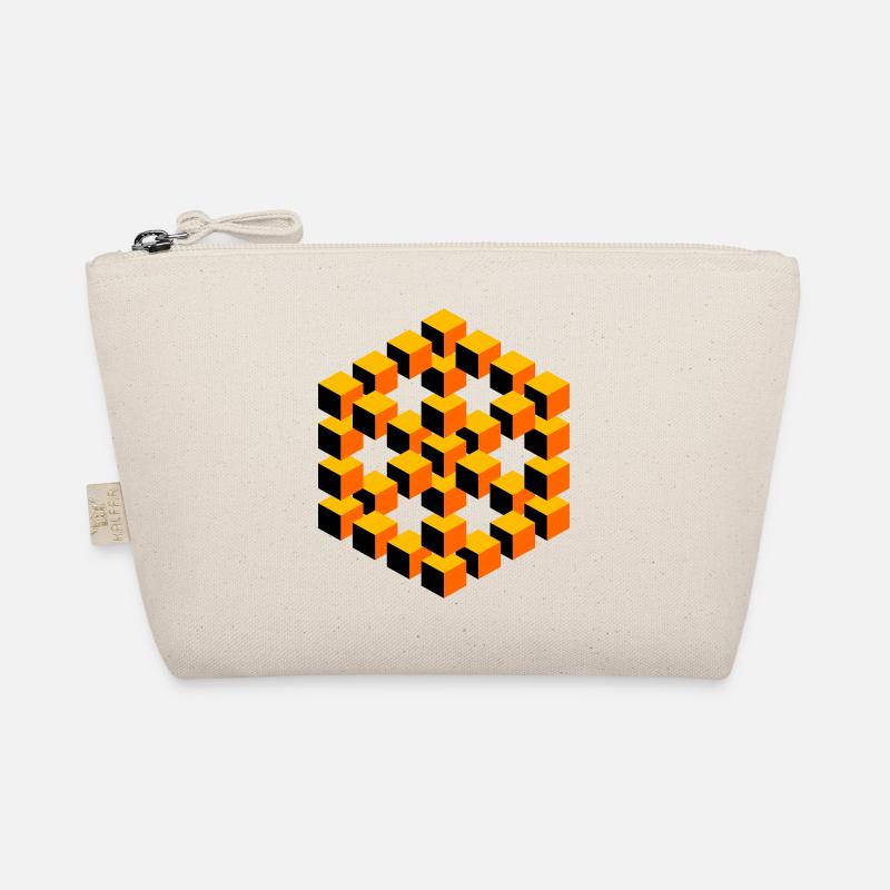 impossible figure Escher cube geometry fantasy Organic Pouch