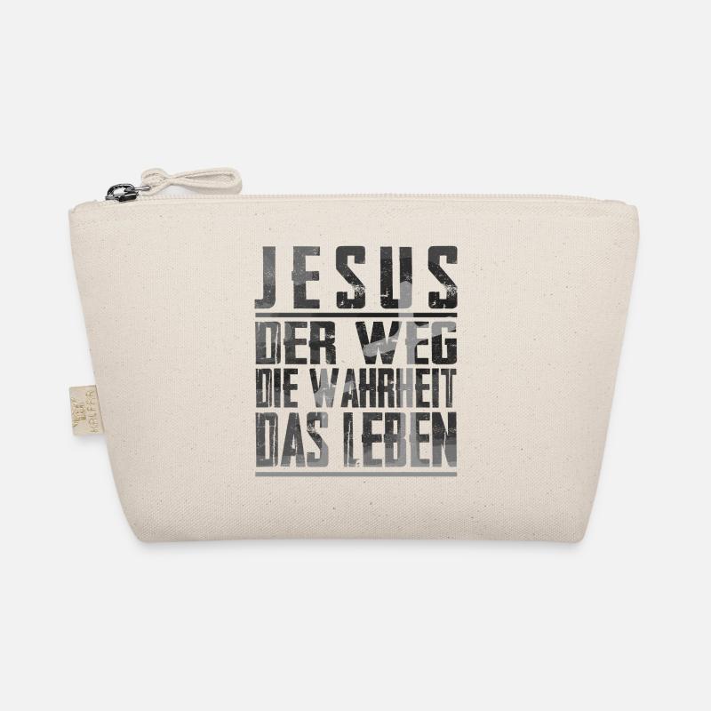 JESUS CHRISTUS Christlich Geschenkidee Christ - Bio-Täschchen - Natur