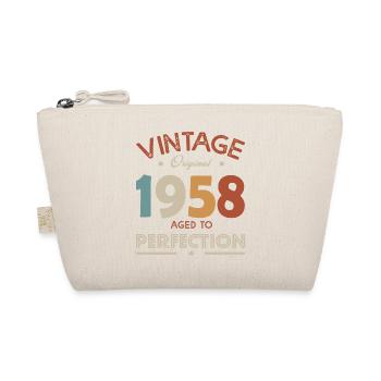 63 Jahre vintage 1958 Geburtstagsgeschenk 63 Jahre - Bio-Täschchen - Natur - Vorne