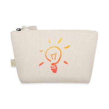 Glühbirne Vintage Lampe am Leuchten - Bio-Täschchen - Natur - Vorne