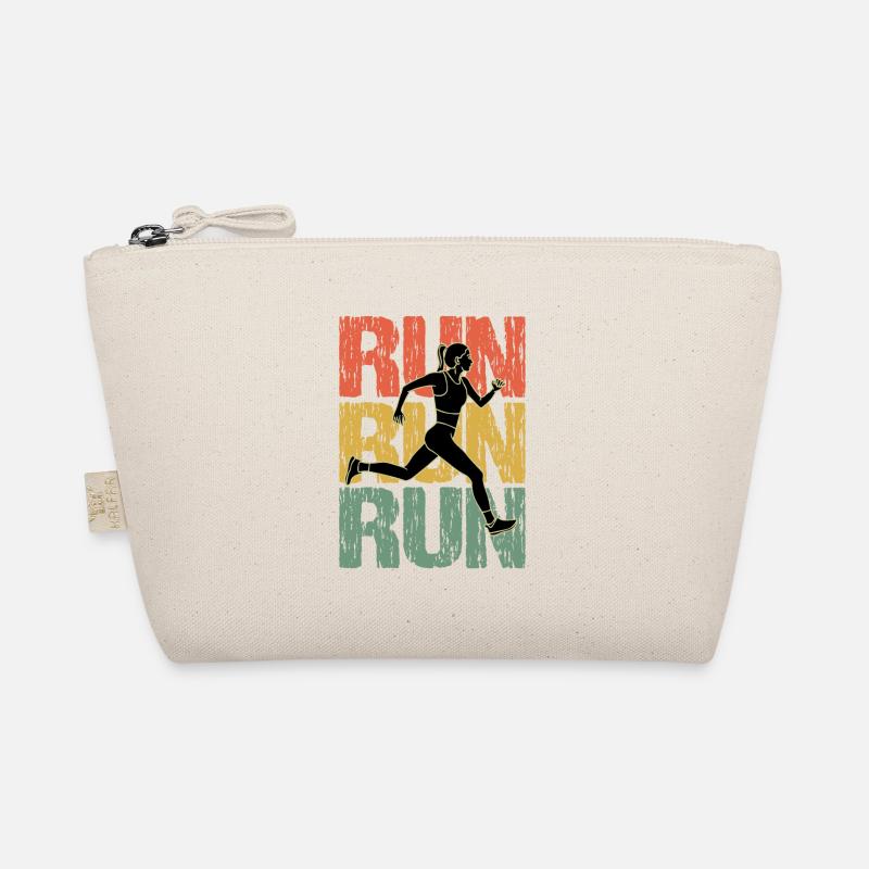 Run Run Run Vintage Runner Mädchen Bio-Täschchen
