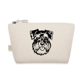 Zwergschnauzer Kopf - Bio-Täschchen - Natur - Vorne