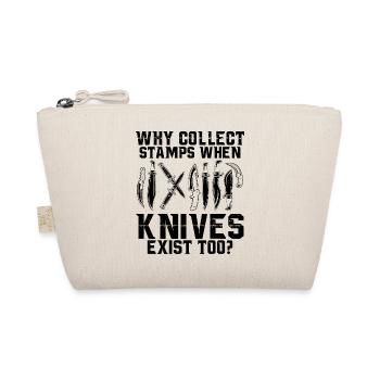 Geschenke für Messer Sammler | Antike Messer Hobby - Bio-Täschchen - Natur - Vorne