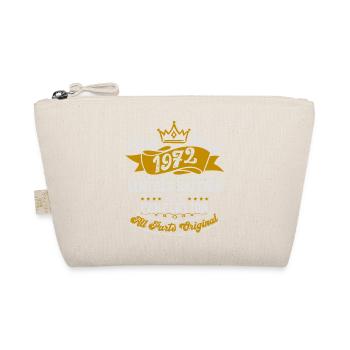 1972 Birthday Retro Vintage born 1972 - Organic Pouch - nature - Front