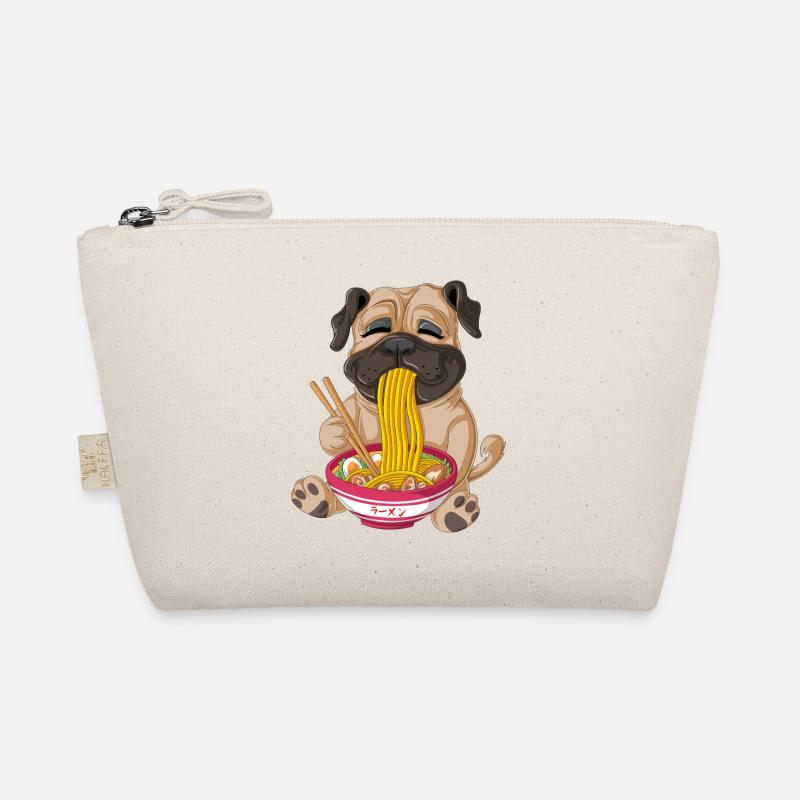 Mops isst Ramen Bio-Täschchen