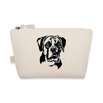 Boxer Kopf - Bio-Täschchen - Natur - Vorne