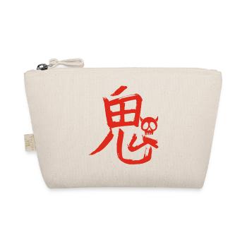 Le mot démon en japonais (rouge) - Trousse biologique - nature - Devant