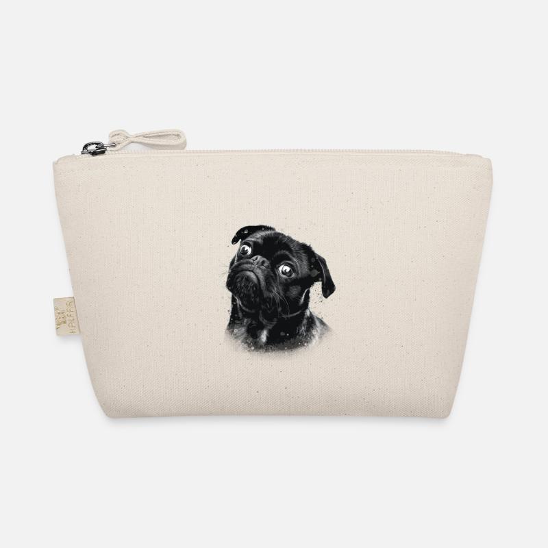 Pug print in comic style Organic Pouch