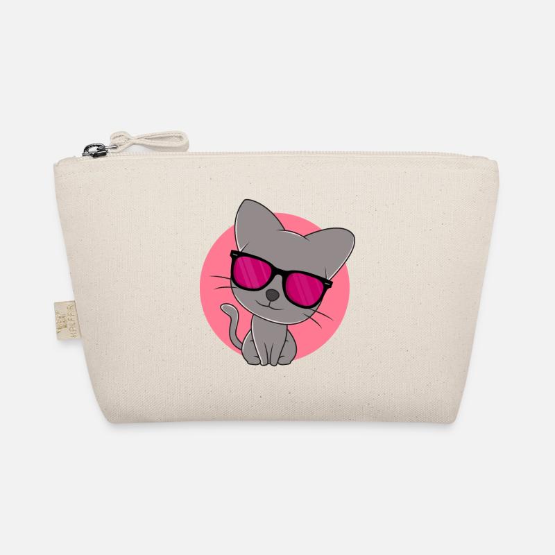 Cute grey kitten Organic Pouch