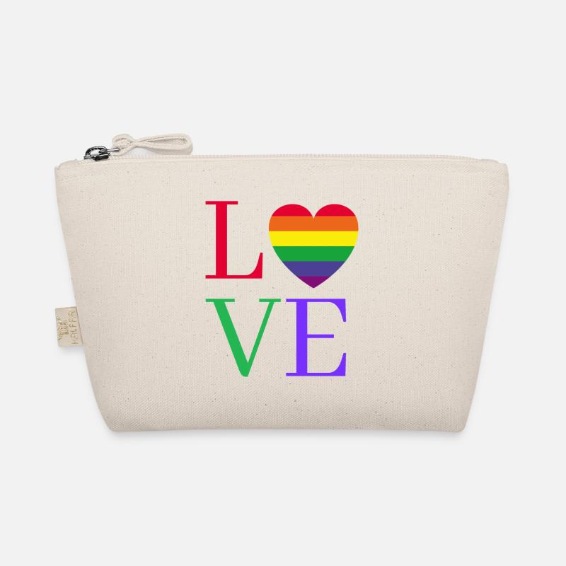 Rainbow Love Heart Pride Organic Pouch