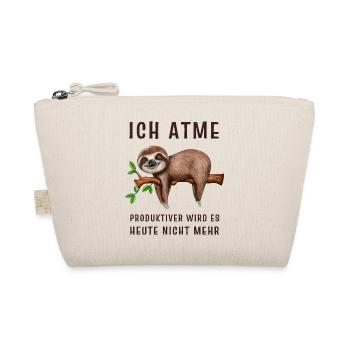 Faultier Ich atme produktiver wird es heute nicht - Bio-Täschchen - Natur - Vorne