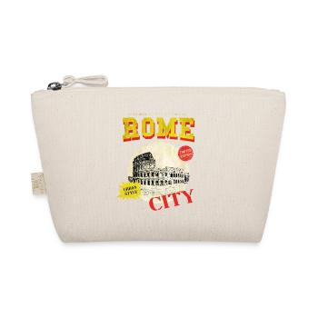 Rome Italy City Skyline Colosseum Vintage Retro - Organic Pouch - nature - Front