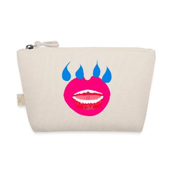 Lips seek tears v Love - Organic Pouch - nature - Front