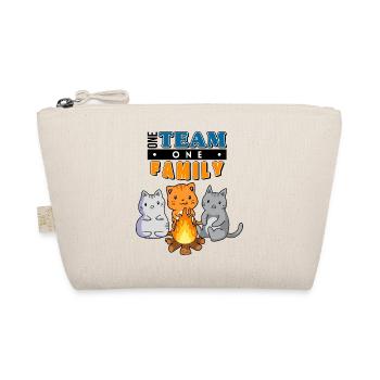 team family cat camping bachelorette party a - Organic Pouch - nature - Front