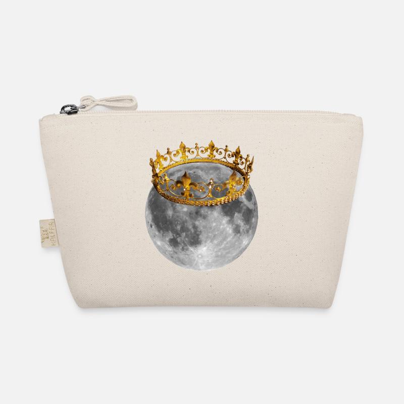 Moon with crown - Organic Pouch - nature