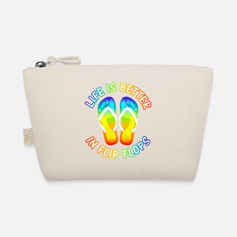 Life is better in flip flops - Bio-Täschchen - Natur