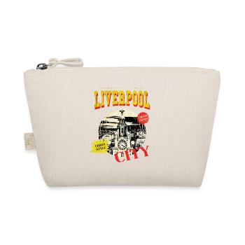 Liverpool England UK City Skyline Vintage Retro - Organic Pouch - nature - Front