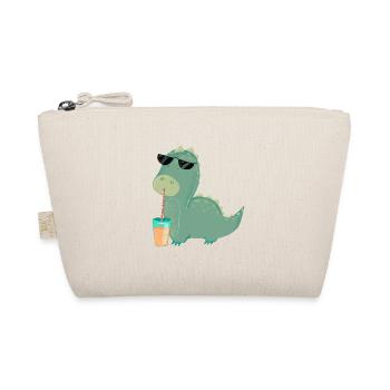 Dinosaure cool avec lunettes de soleil et cocktail - Trousse biologique - nature - Devant