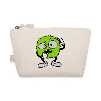 Comic skeptical face monster - Organic Pouch - nature - Front