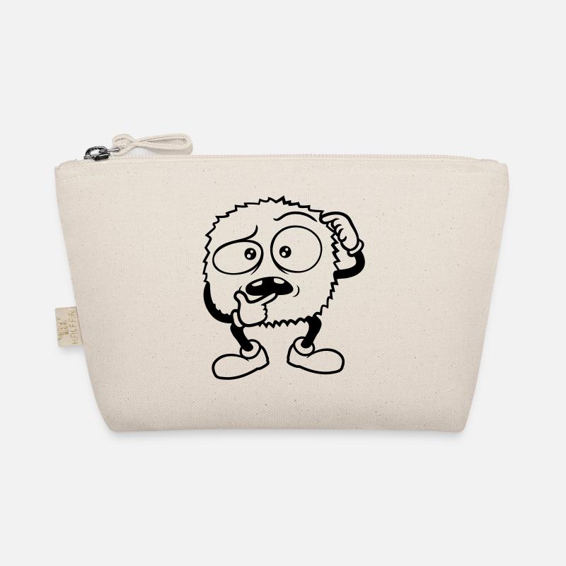 Monster skeptical face comic Organic Pouch