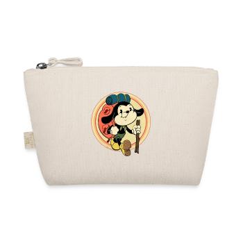 vintage backpacker cartoon - Organic Pouch - nature - Front