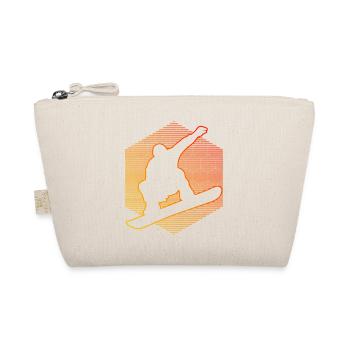 Snowboarder Herren Damen Wintersport Snowboarding - Bio-Täschchen - Natur - Vorne