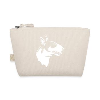 Bull Terrier Head "Black Edition" - Organic Pouch - nature - Front