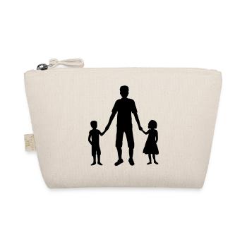 Dad 2 children family - Organic Pouch - nature - Front