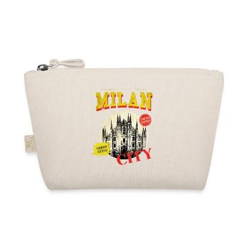 Mailand Milan Italien Stadt Skyline Vintage Retro - Bio-Täschchen - Natur - Vorne