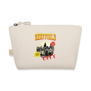 Sheffield England UK City Skyline Vintage Retro - Organic Pouch - nature - Front