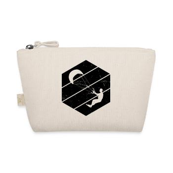 Kitesurfing Women Kitesurf Kitesurfer Kite - Organic Pouch - nature - Front