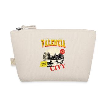 Valencia Spanien Stadt Skyline Vintage Retro - Bio-Täschchen - Natur - Vorne