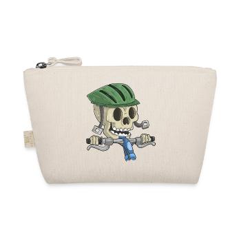 Fahrrad Totenkopf - Bio-Täschchen - Natur - Vorne