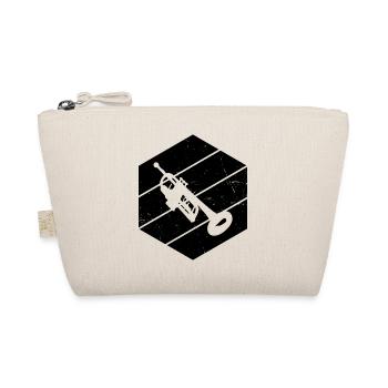 Trumpet Playing Trumpeter Ladies Trumpets Players - Organic Pouch - nature - Front