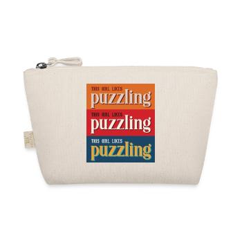 Puzzle Girl Funny Quote Jigsaw Hobby Puzzler - Organic Pouch - nature - Front