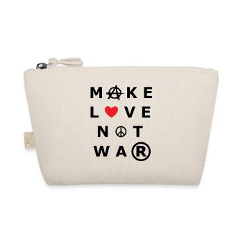 make love not war - Bio-Täschchen - Natur - Vorne