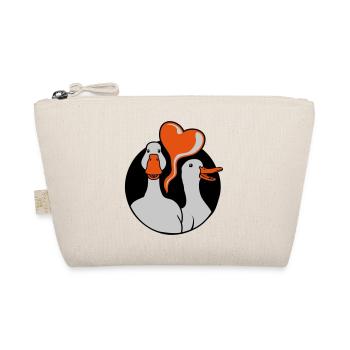 Heart 2 sweet geese - Organic Pouch - nature - Front