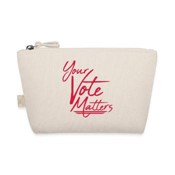 your vote matters quote - Organic Pouch - nature - Front