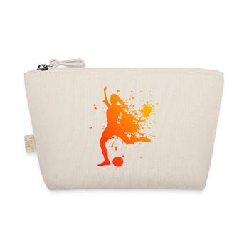 Men's Women's Football Players Playing Football - Organic Pouch - nature - Front