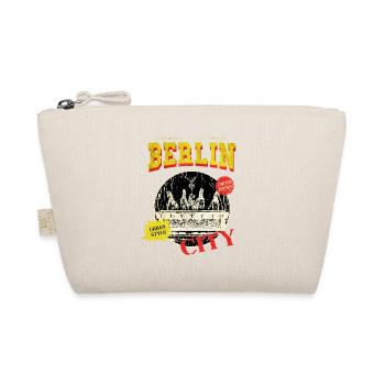 Berlin Germany City Skyline Vintage Retro - Organic Pouch - nature - Front