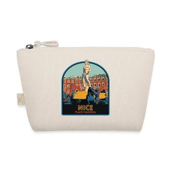 Illustration Place Massena in Nice Côte d'Azur - Organic Pouch - nature - Front