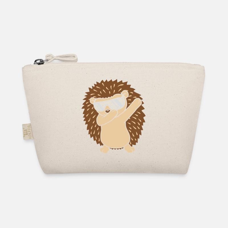 Cool funny dabbing hedgehog Organic Pouch