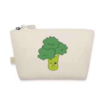 Kawaii Broccoli Vegetables vegan - Organic Pouch - nature - Front