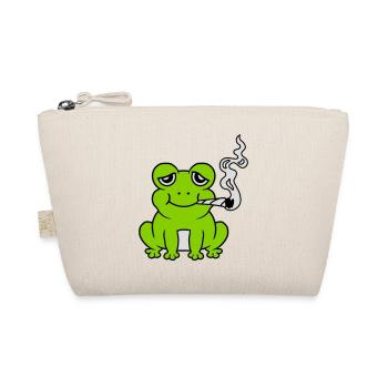 Stoned Weed Joint Frog - Organic Pouch - nature - Front