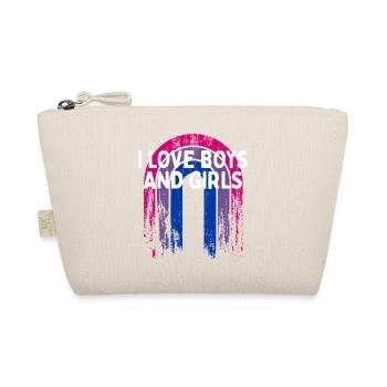 I Love Boys and Girls Bisexual LGBTQ Bi Pride Gay - Bio-Täschchen - Natur - Vorne