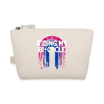 Riding My Bi-Cycle Bisexual LGBTQ Bi Pride LGBT - Organic Pouch - nature - Front