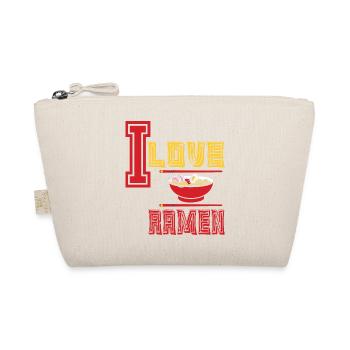 I love ramen J'aime les ramen avec les baguettes - Trousse biologique - nature - Devant