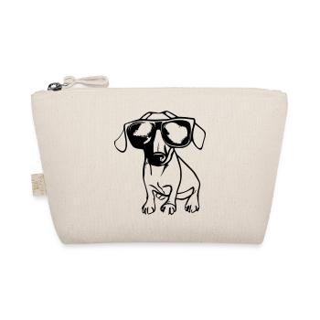 Dachshund Dog Dogs Sunglasses Cool Vector 3 - Organic Pouch - nature - Front